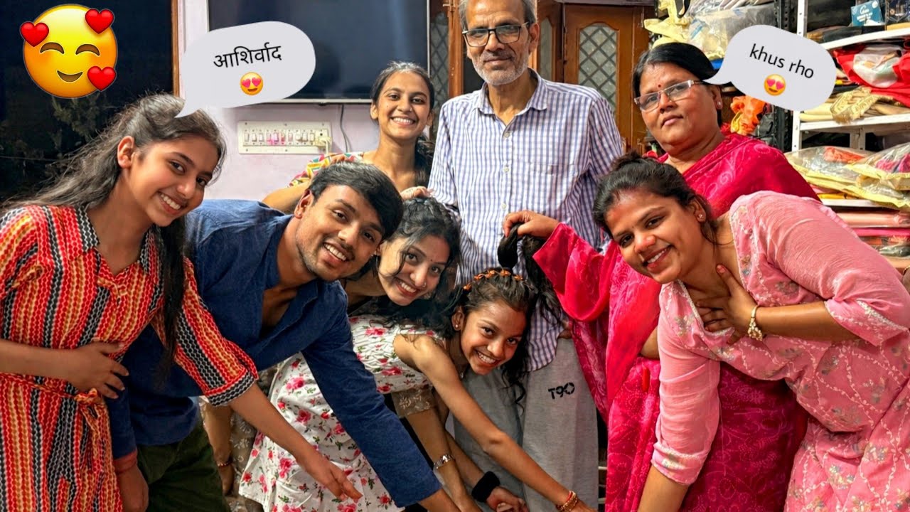 holi ke bad sab ghar par Milne aaye 🥳 mummy or papa ka asirwad bhi lia 