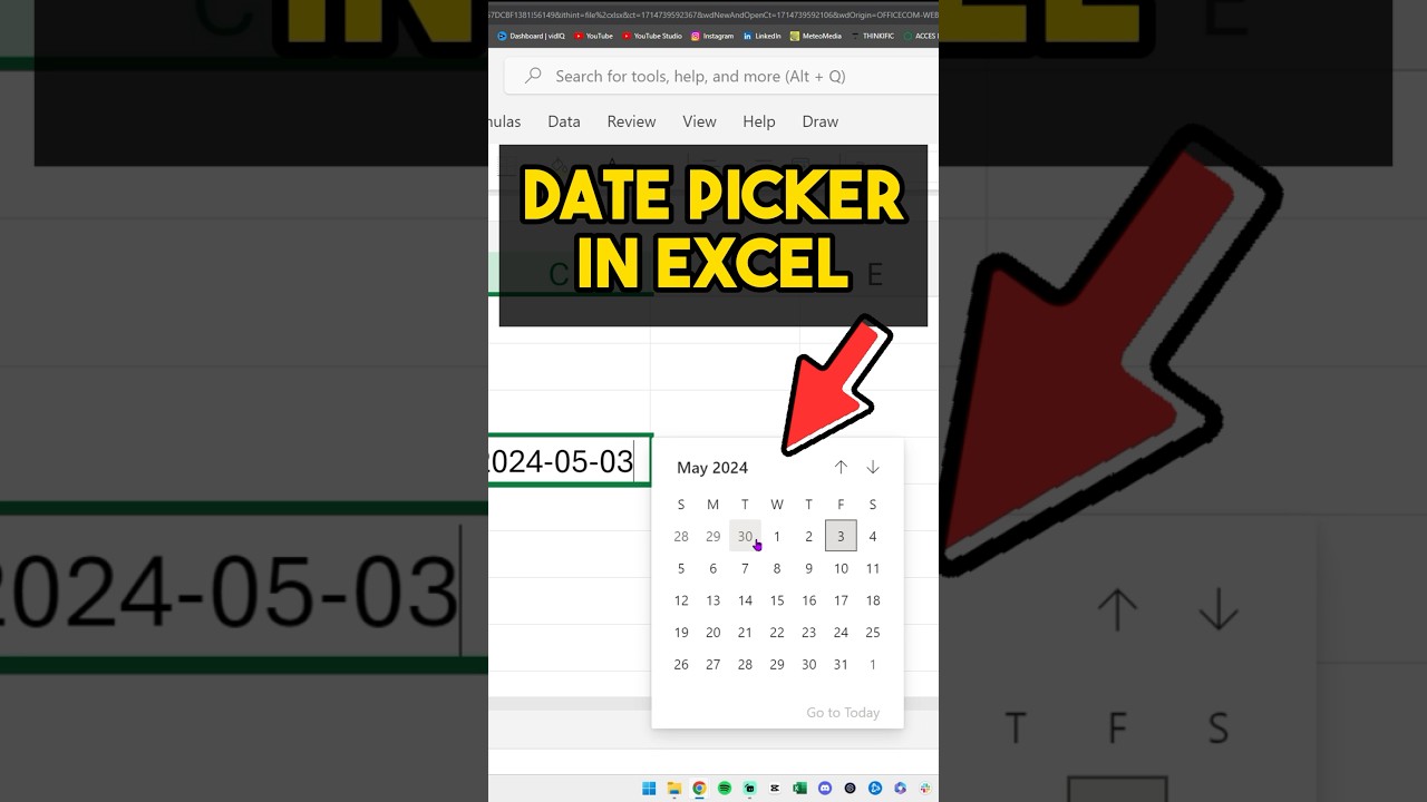 Новая функция Microsoft Excel: выбор даты #microsoftoffice #excel #dateinexcel
