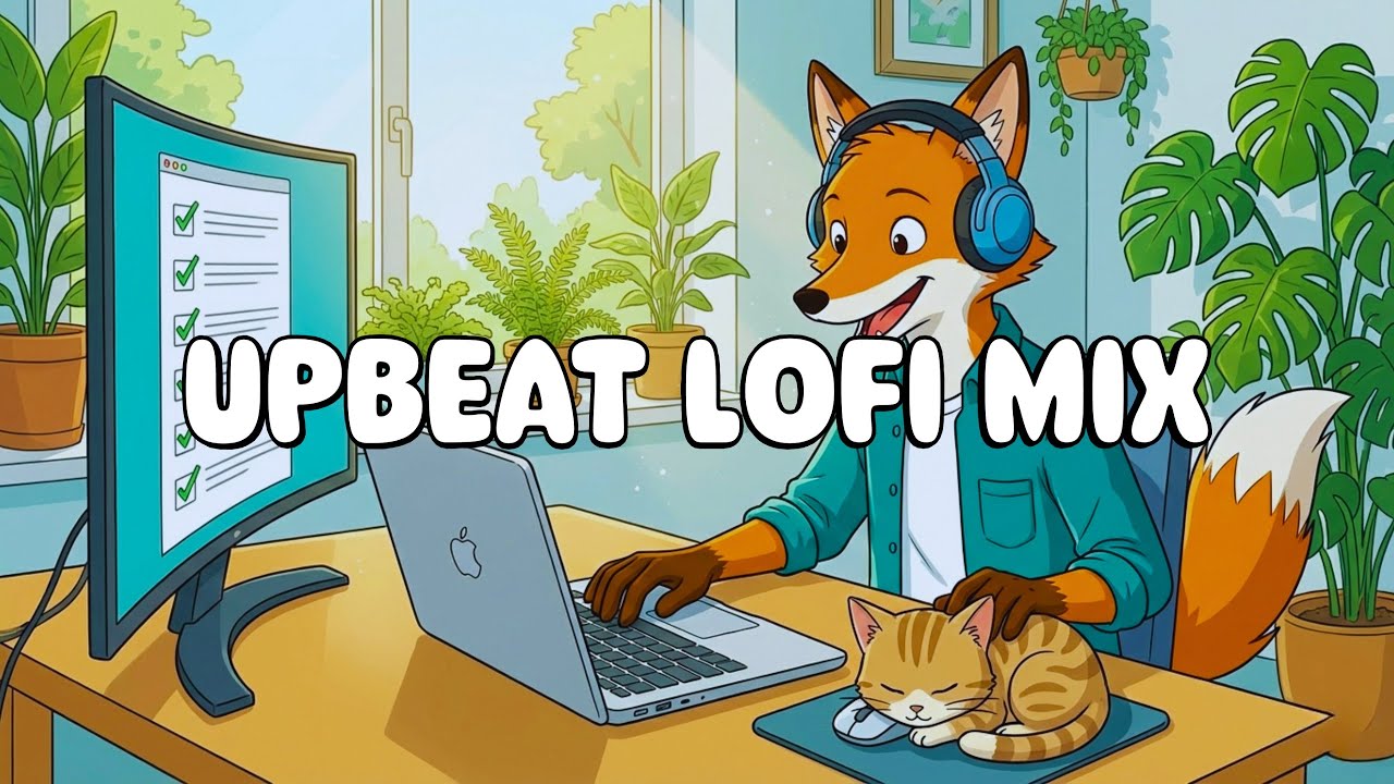 Upbeat Lofi Mix 📚( High Energy Study Session )