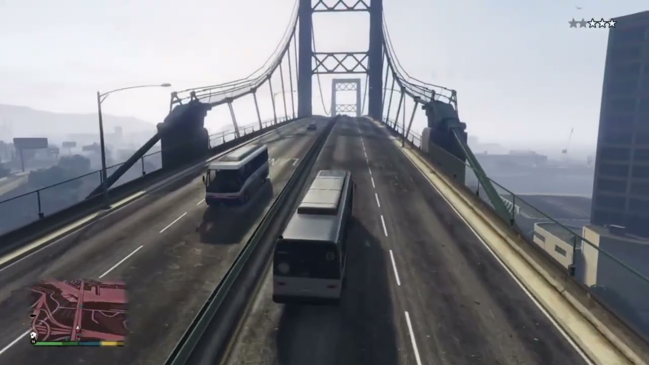 GTA 5: Bus storms the city #gta