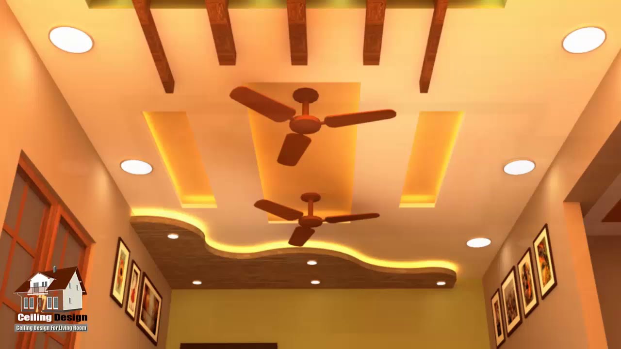 Modern False Ceiling Design for Hall with Two Fans || Latest New Design