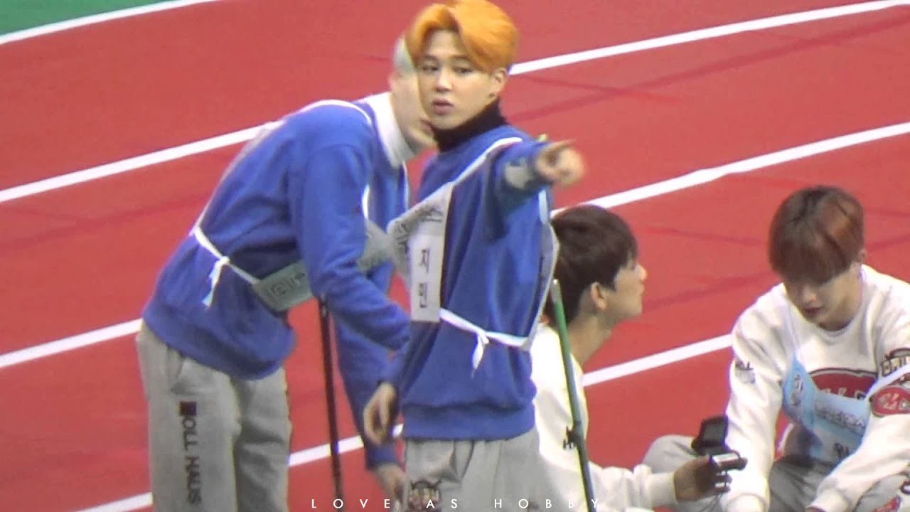 160118 아육대 슈짐 양궁 경기 전 활 연습해보고 싶은데 선생님이 안 계셩..
