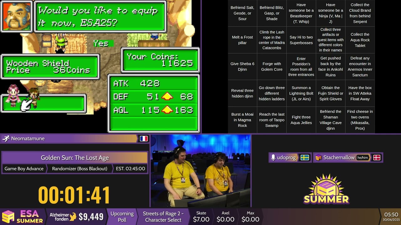 Golden Sun: The Lost Age [Randomizer (Boss Blackout)] by Neomatamune - #ESASummer25