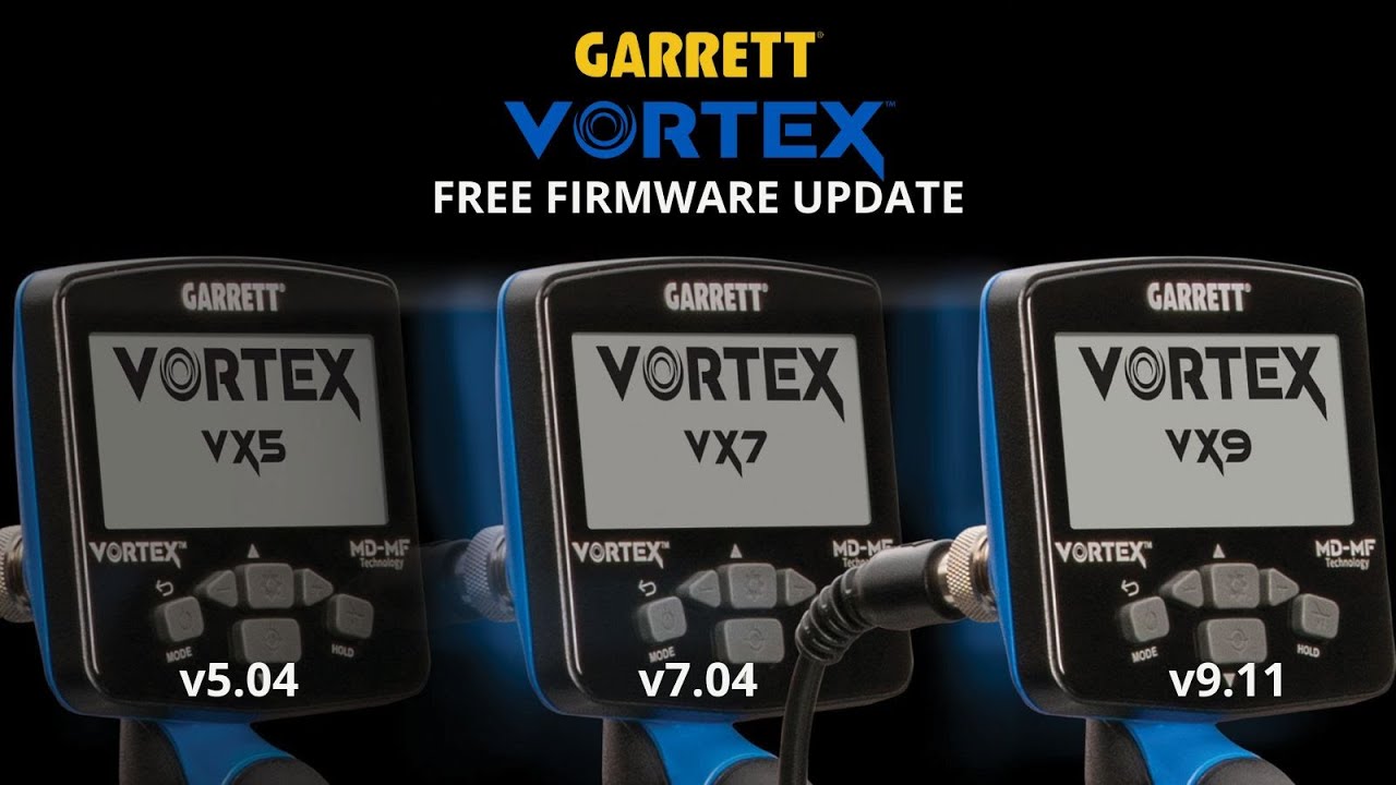 Garrett Vortex Firmware Update 5.04, 7.04, and 9.11