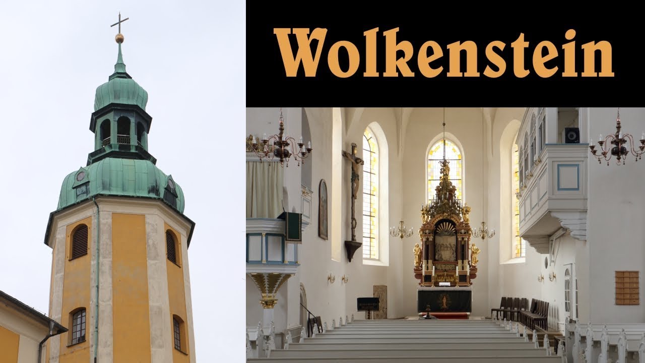 WOLKENSTEIN (ERZ), Stadtkirche St. Bartholomäus - Glocken einzeln und Vollgeläut (Turmaufnahme)