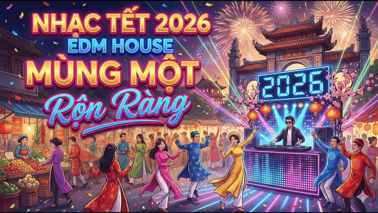MÙNG MỘT RỘN RÀNG | NHẠC TẾT 2026 | Nhạc Tết EDM House Sôi Động | Tết Việt Music