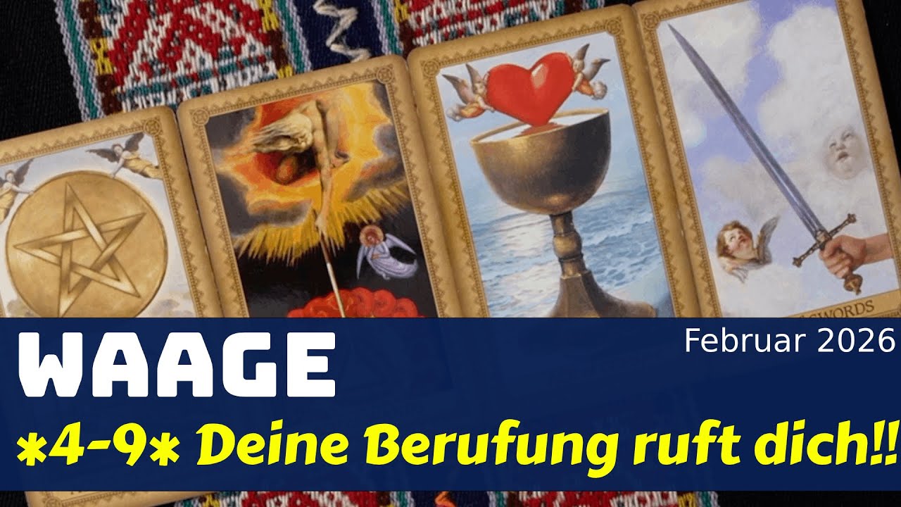 Waage🍀*4-9* Deine Berufung ruft dich im Februar 2026 Tarot
