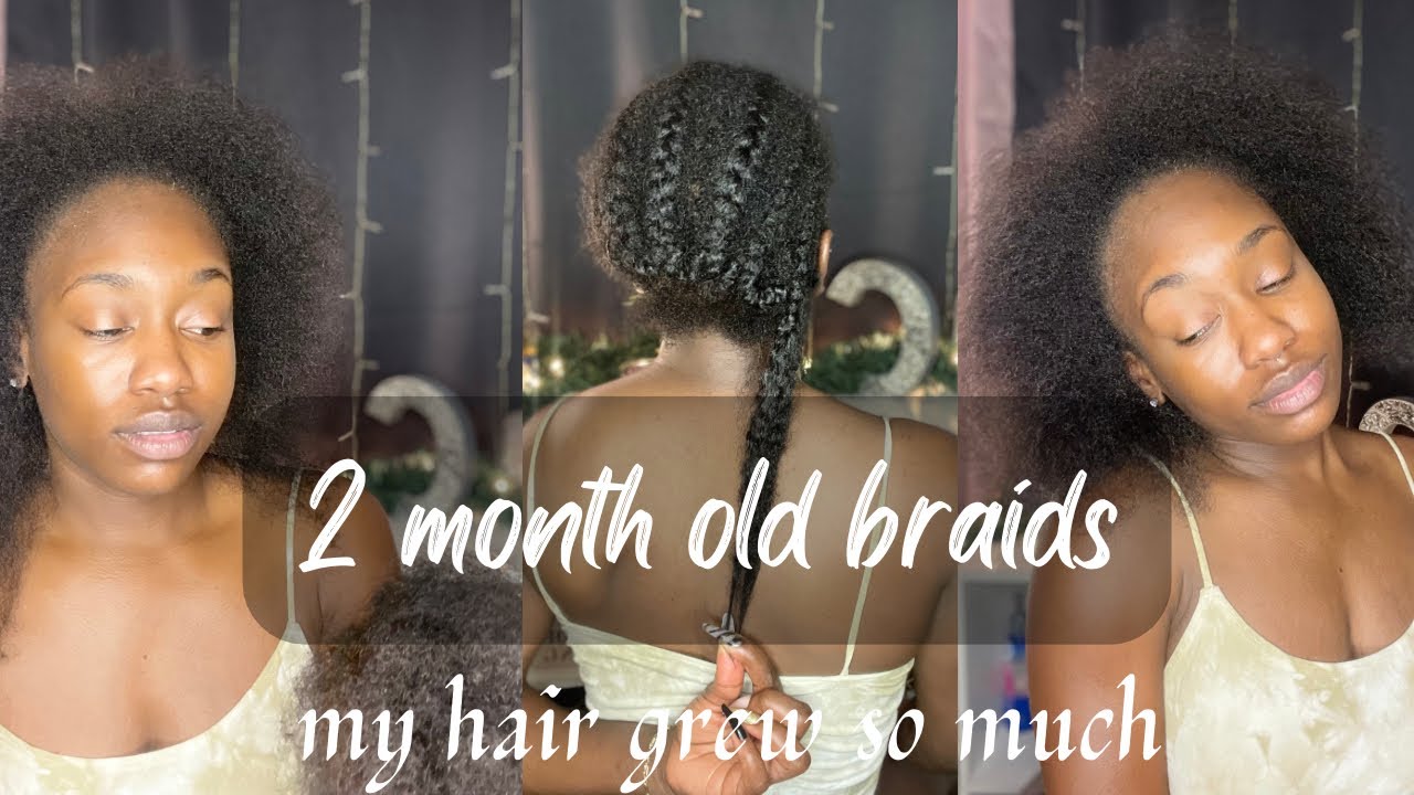 Take down my 2 month old braids with me | can’t believe what I’m seeing 🫣 #naturalhairjourney