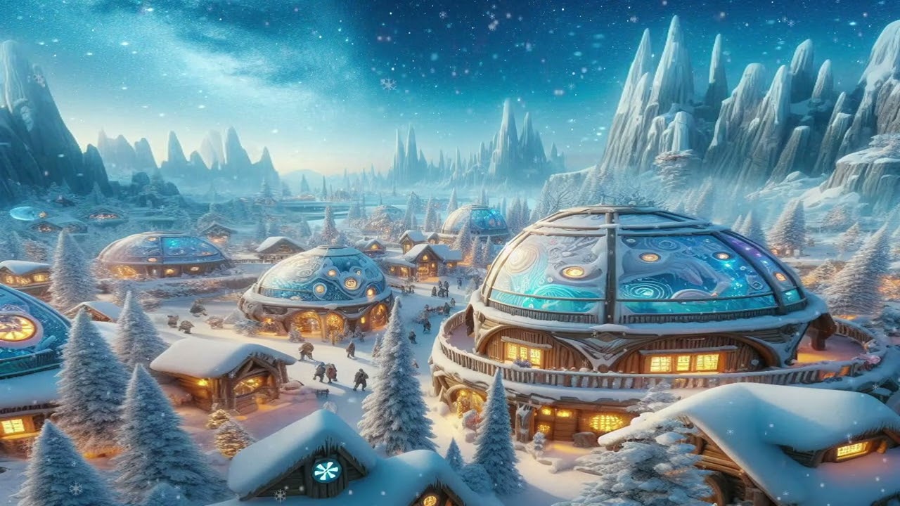Inuit Igloo Winter Wonderland AI Ambience ( live wallpaper screensaver )