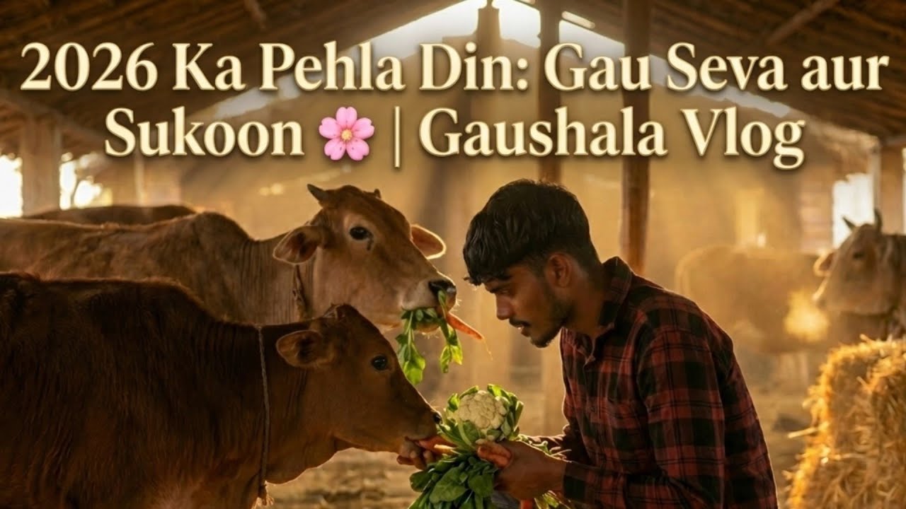 🙂‍↕️2026 KA PAHLA DIN:GAU SEVA AUR SUKOON ❤️ । GAUSHALA VLOG. 