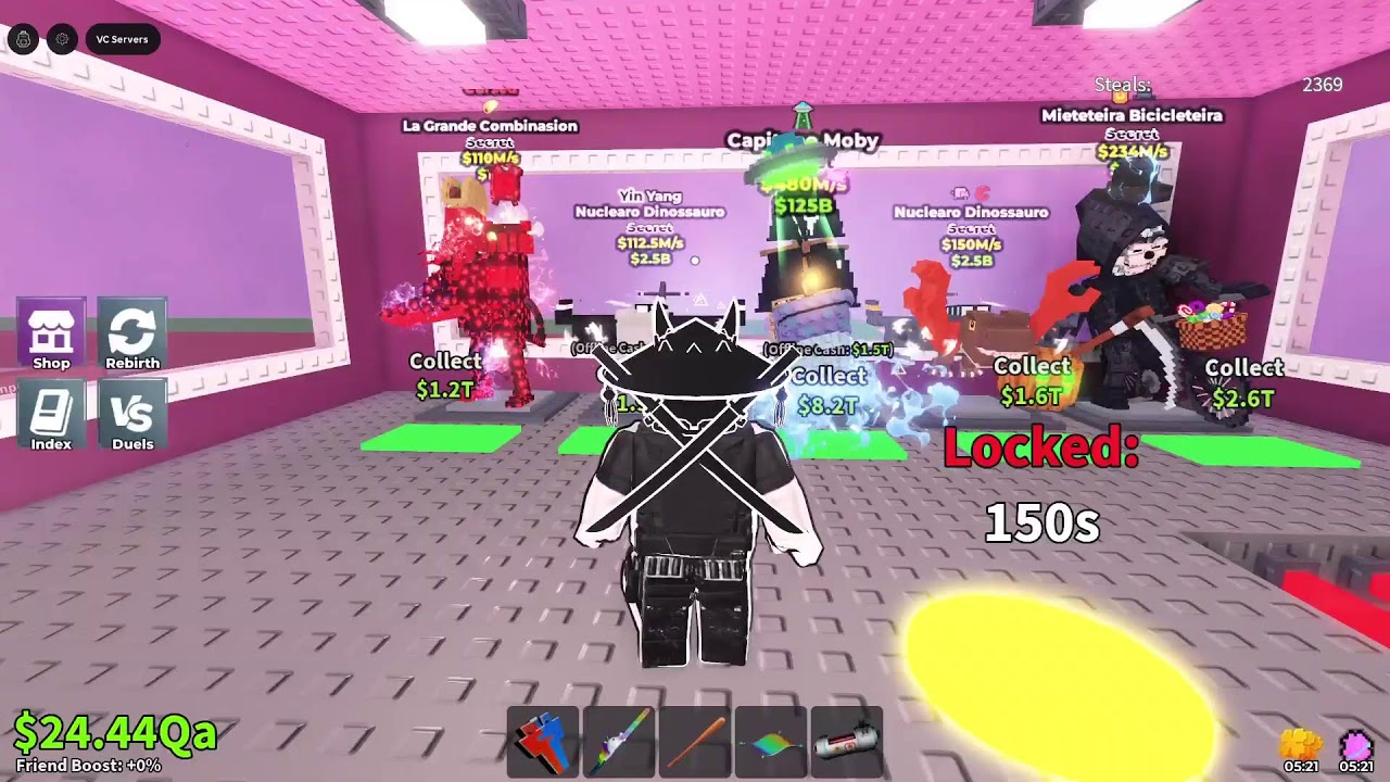 Tradeando en Steal a brainrot (Roblox)