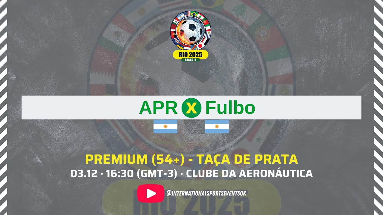 APR (ARG) x Fulbo (ARG) / Copa del Mundo Amateur / Premium (54+) / Ta&ccedil;a de Prata