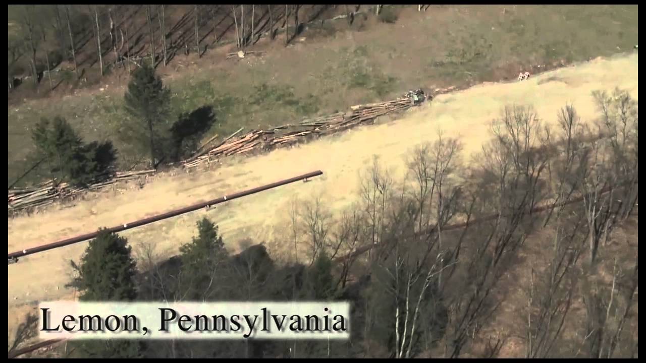 An Aerial View of Hydraulic Fracking Along The Marcellus Shale