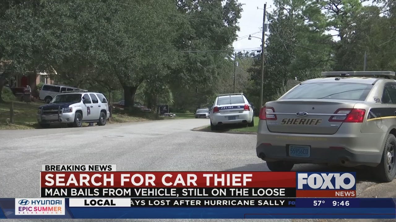 Car thief gets away after police chase