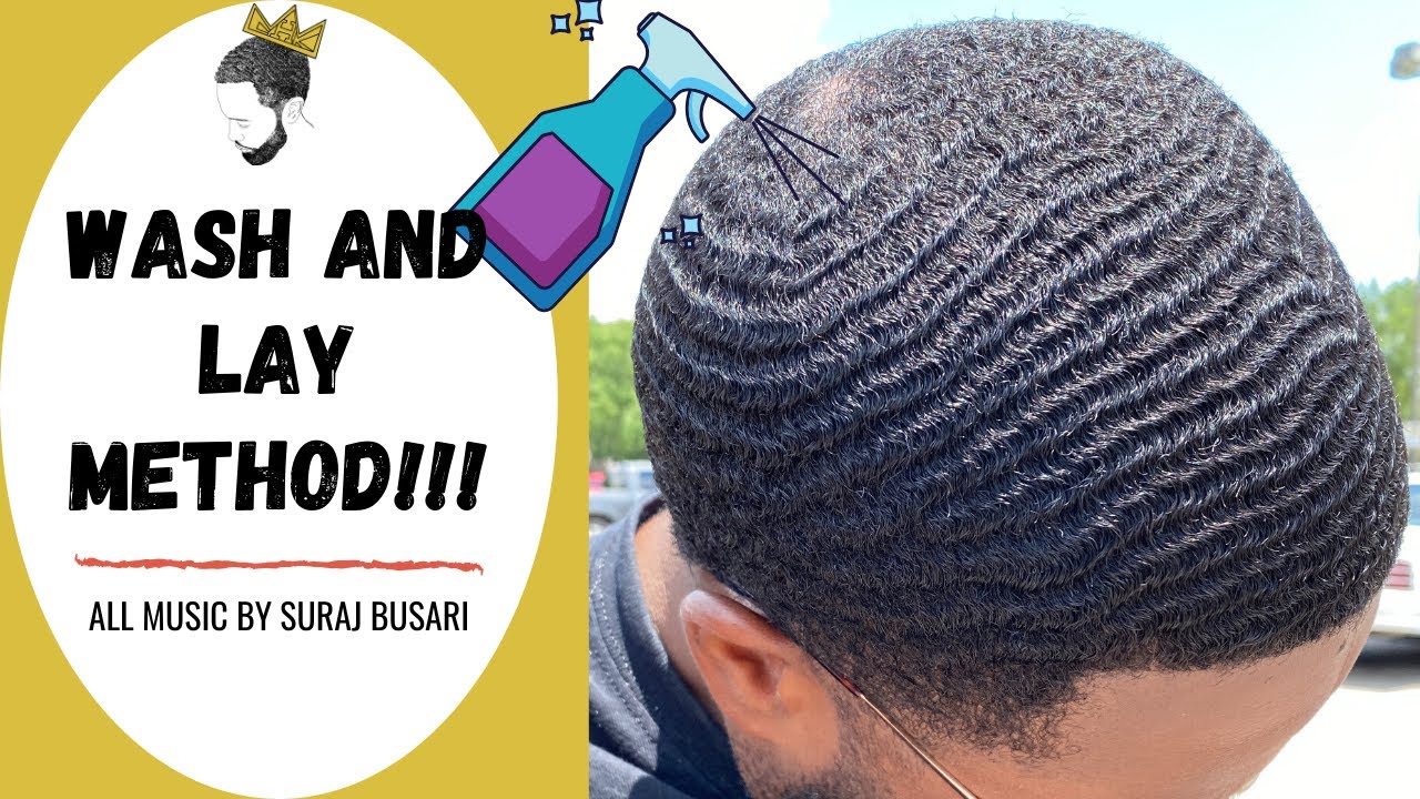 360 WAVES: WASH AND LAY METHOD (NO RINSING OUT THE SOAP AT THE END!!!) #coarsehairedkingz