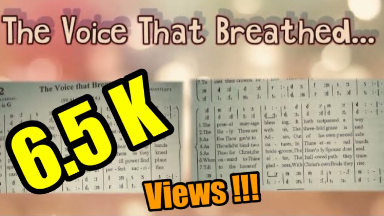 The Voice That Breathed  || CSI SKD Marriage song/Christian Wedding Song
