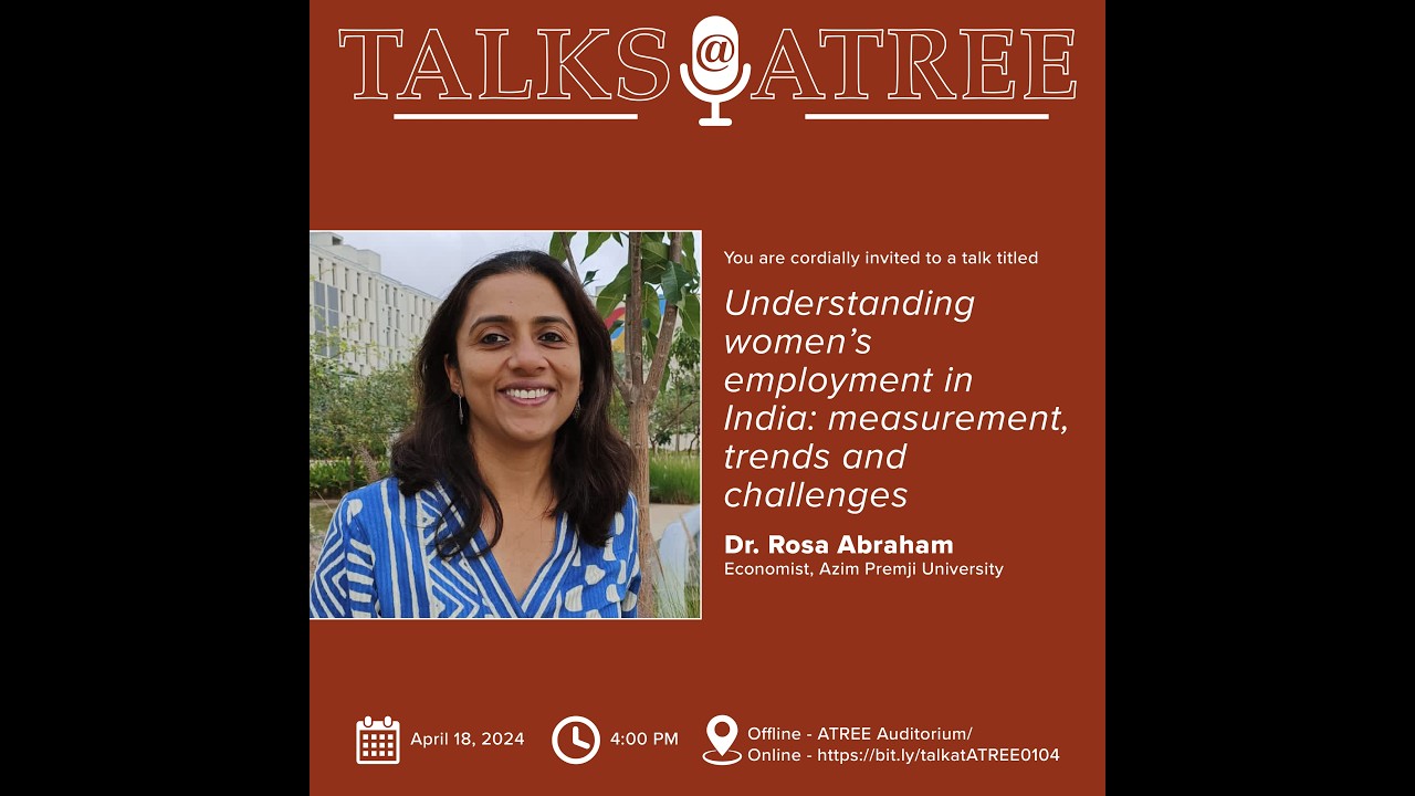 The Intersectionality Series Talk by Dr  Rosa Abraham on women’s employment in India