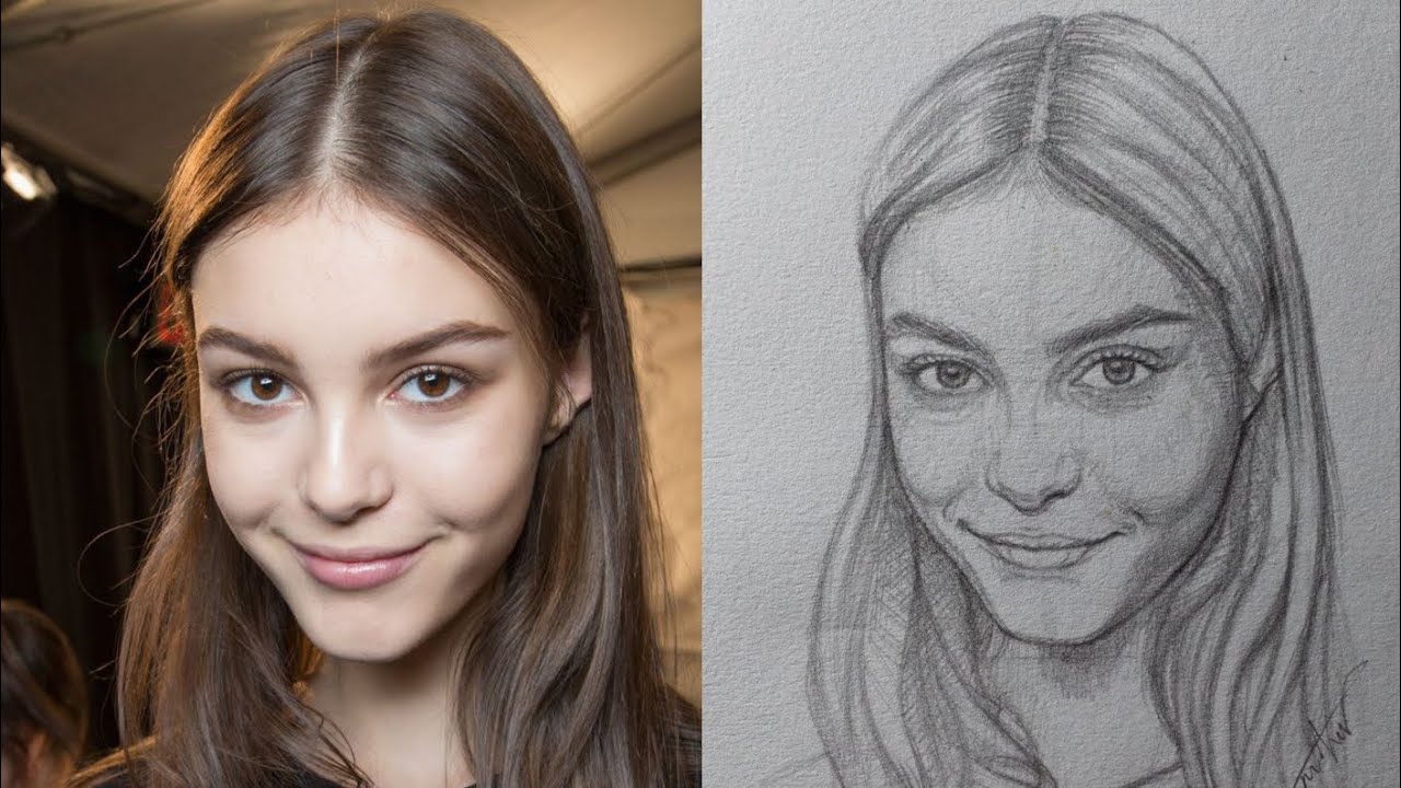 loomis face drawing tutorial | draw a girl's face step by step #tutorial #artwork #drawing