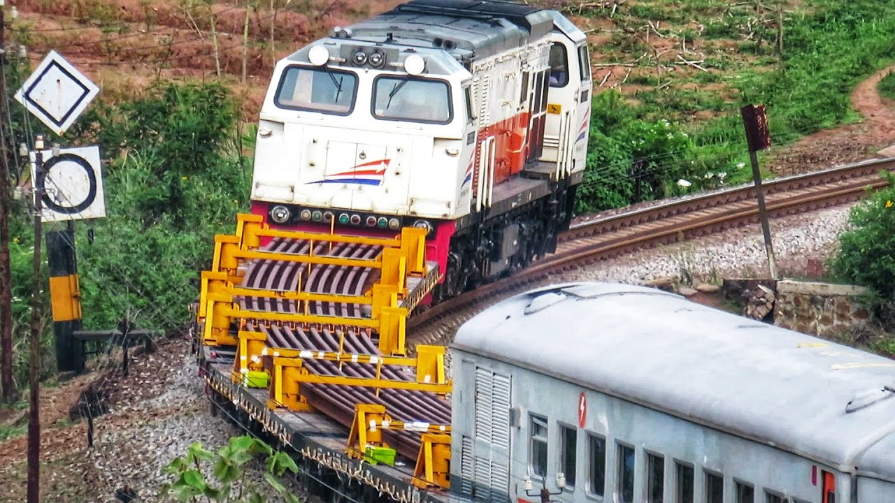 TERNYATA REL KERETA API LENTUR BANGET ! Uji Coba Kirim Rel Untuk KERETA CEPAT JAKARTA - BANDUNG !