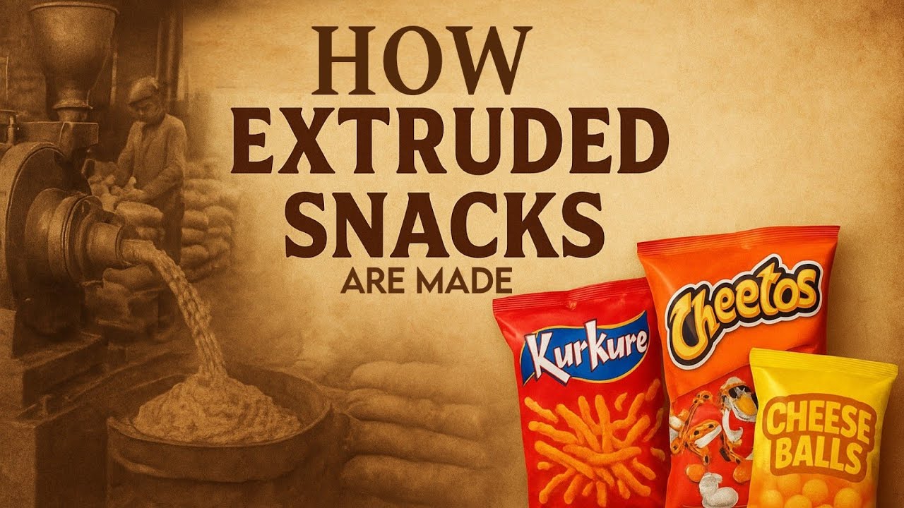 How Extruded Snaks Are Made | From Grains to Crunch | Snaks Making Process #extruder #foodprocessing