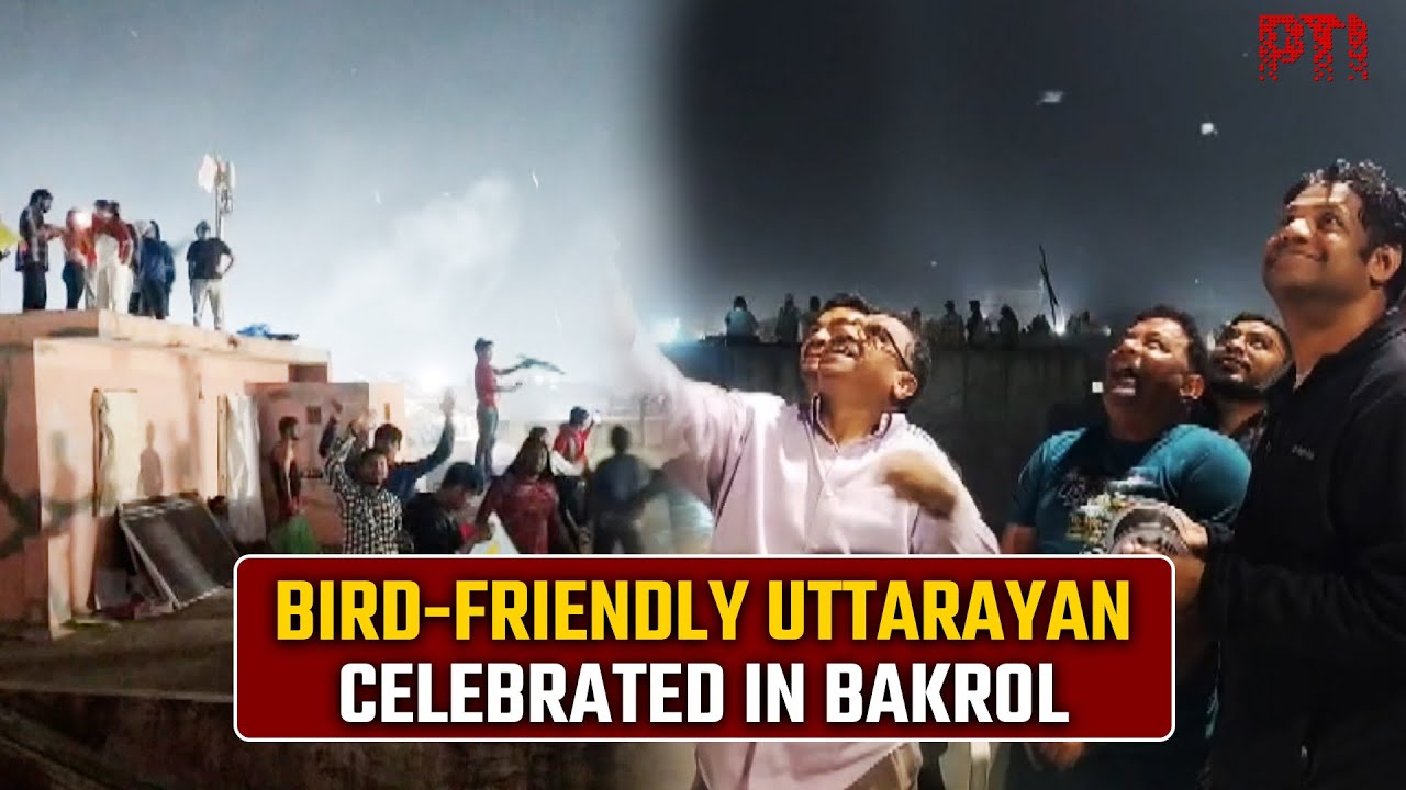 Bakrol village in Gujarat makes Uttarayan a nighttime kite festival for safety of birds