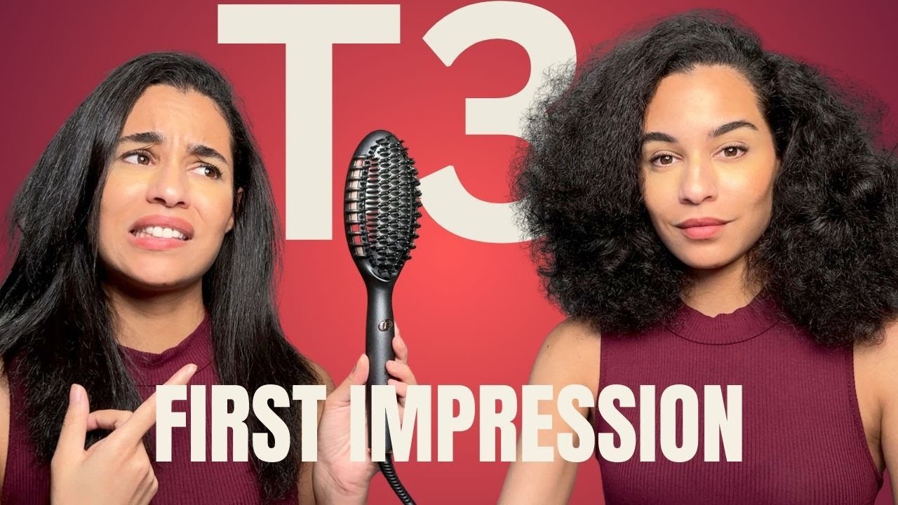 Trying the T3 Edge Brush on Curly Thick Hair | Sharlene Radlein
