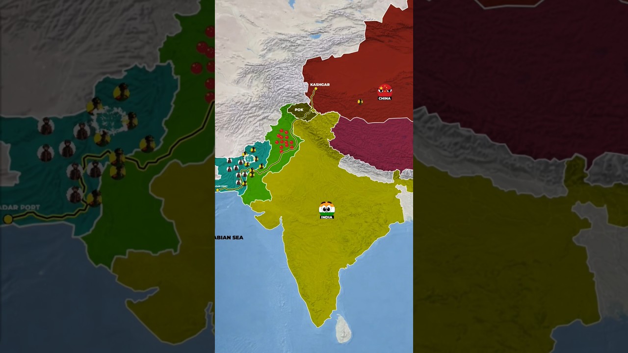 China's Biggest Military Move Near India 🙄 #history #geopolitics #mapping
