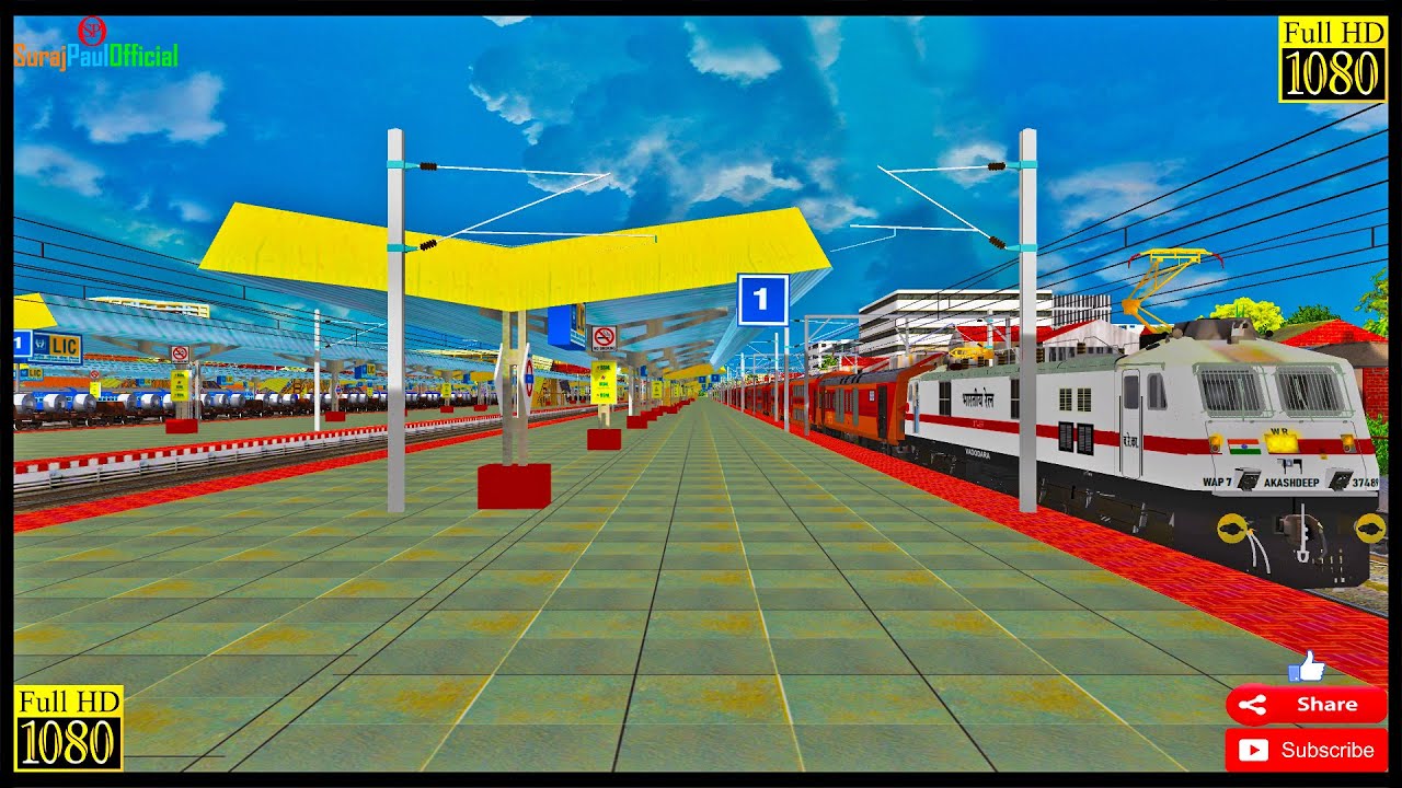 MSTS || 12932 Double Decker Express || Western Railways V7 || WR V7 || Gameplay || SurajPaulOfficial