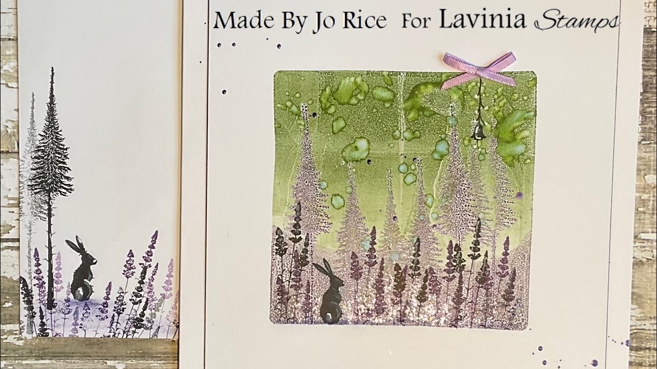 Stamping the Fairy Fir Tree onto the Gel Press by Jo Rice #laviniastamps #gelpress