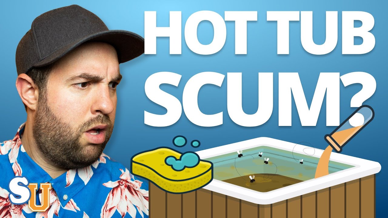 How To Clean A HOT TUB Scum Ring