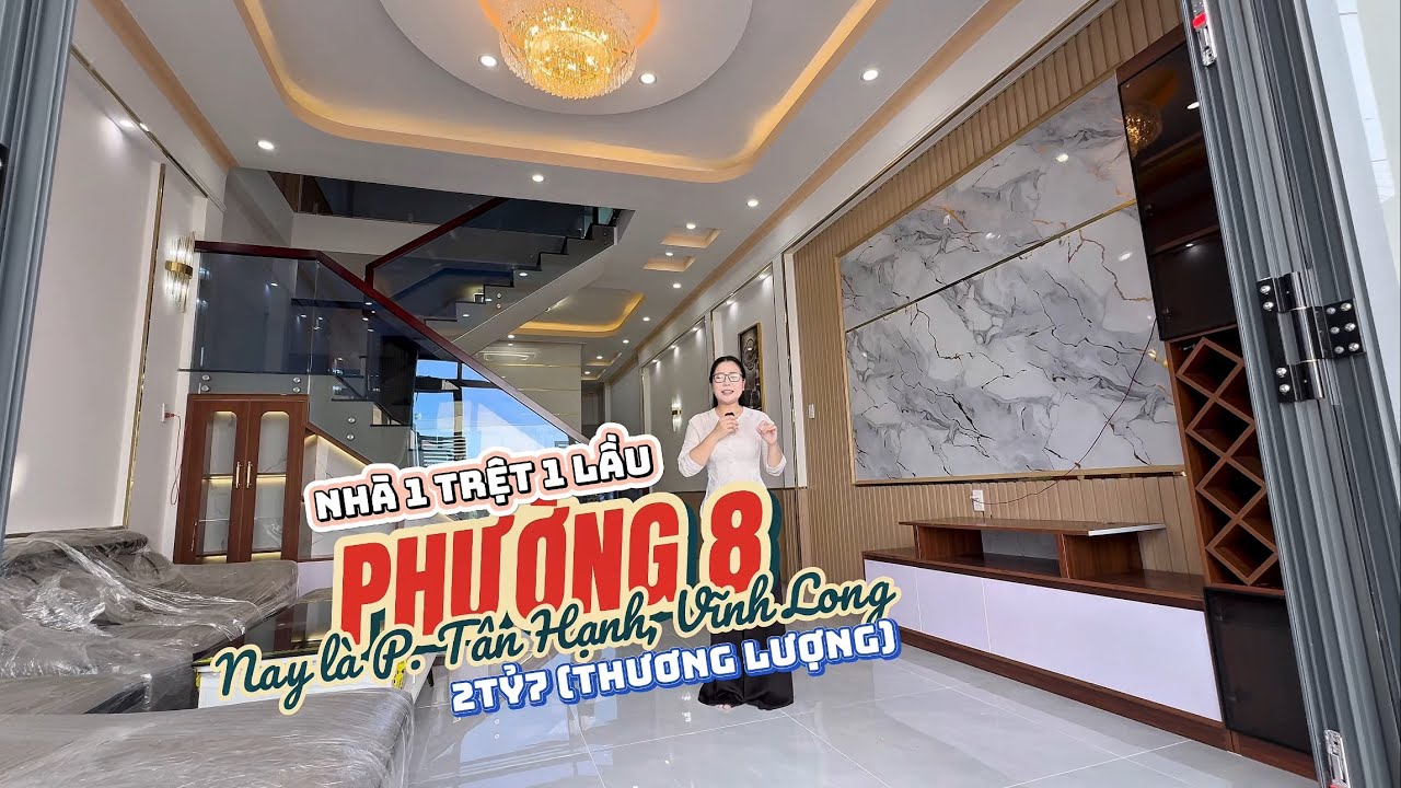 Nhà 1trệt 1 lầu, Kim Cương, P8, TP Vĩnh Long, 100m2, 2ty7