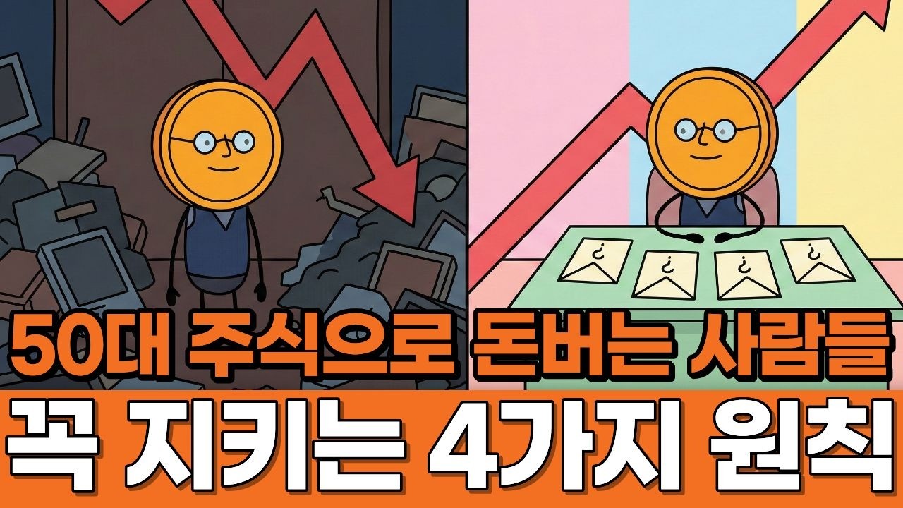 50대 60대 은퇴 후 주식 투자 원칙 | 노후 준비 자산 관리 총정리. 7억 노후 자금 지키는 법, 딱 '이 4가지' 원칙만 지키면 평생 돈 걱정 없습니다