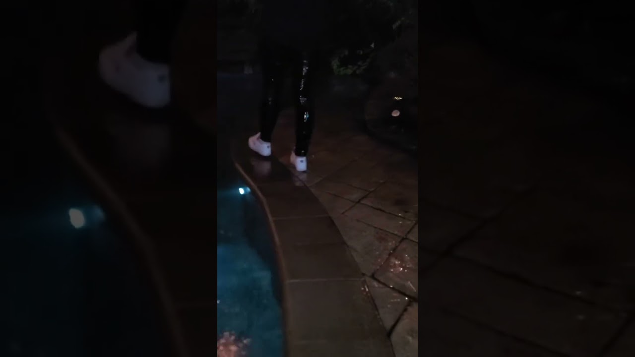 @wet_orchid - Fully clothed swim in my tight jeans, hoodie and white DC sneakers.