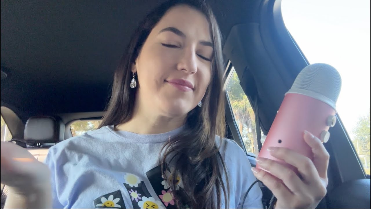 ASMR! In my Car- New Year Whisper Ramble with Tigger Sounds