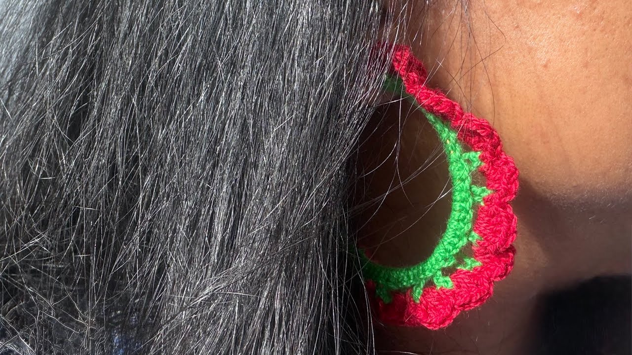 Crochet earrings | crochet Earrings tutorial | How to crochet earrings hoops |crochet for beginners 