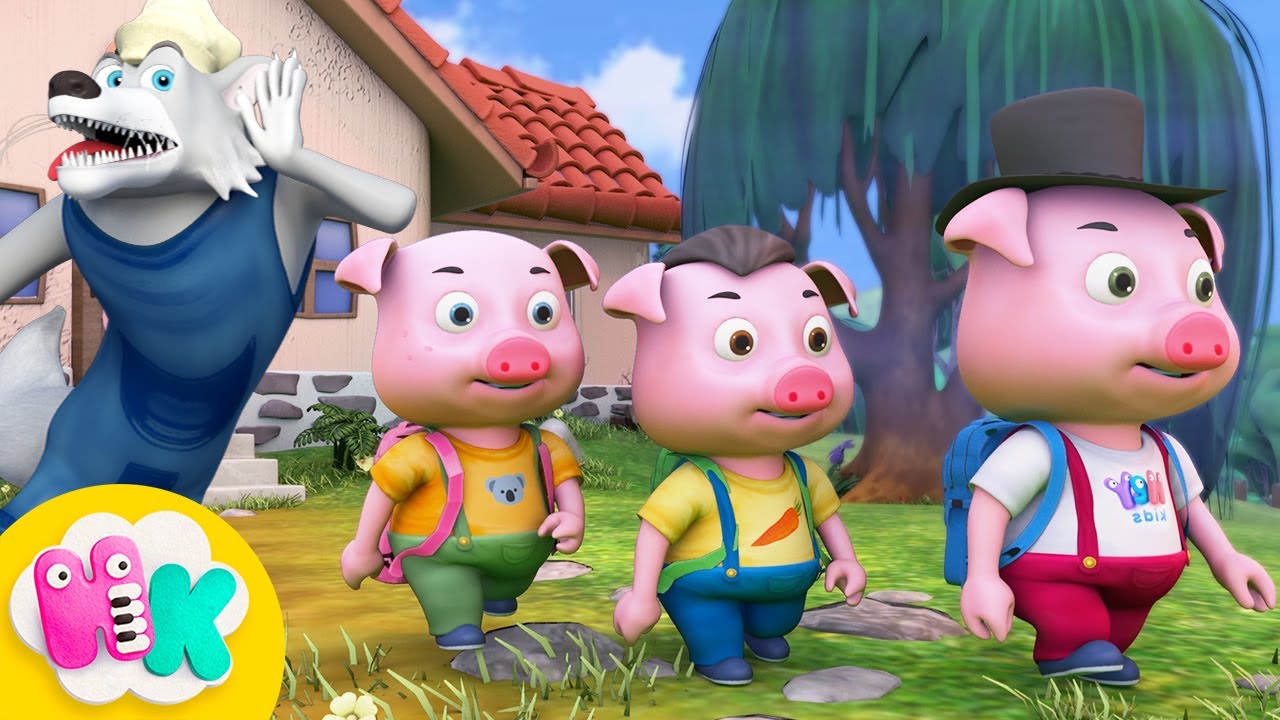 Tri Prasiatka A Vlk rozprávka 🐷 HeyKids - Rozpravky pre deti