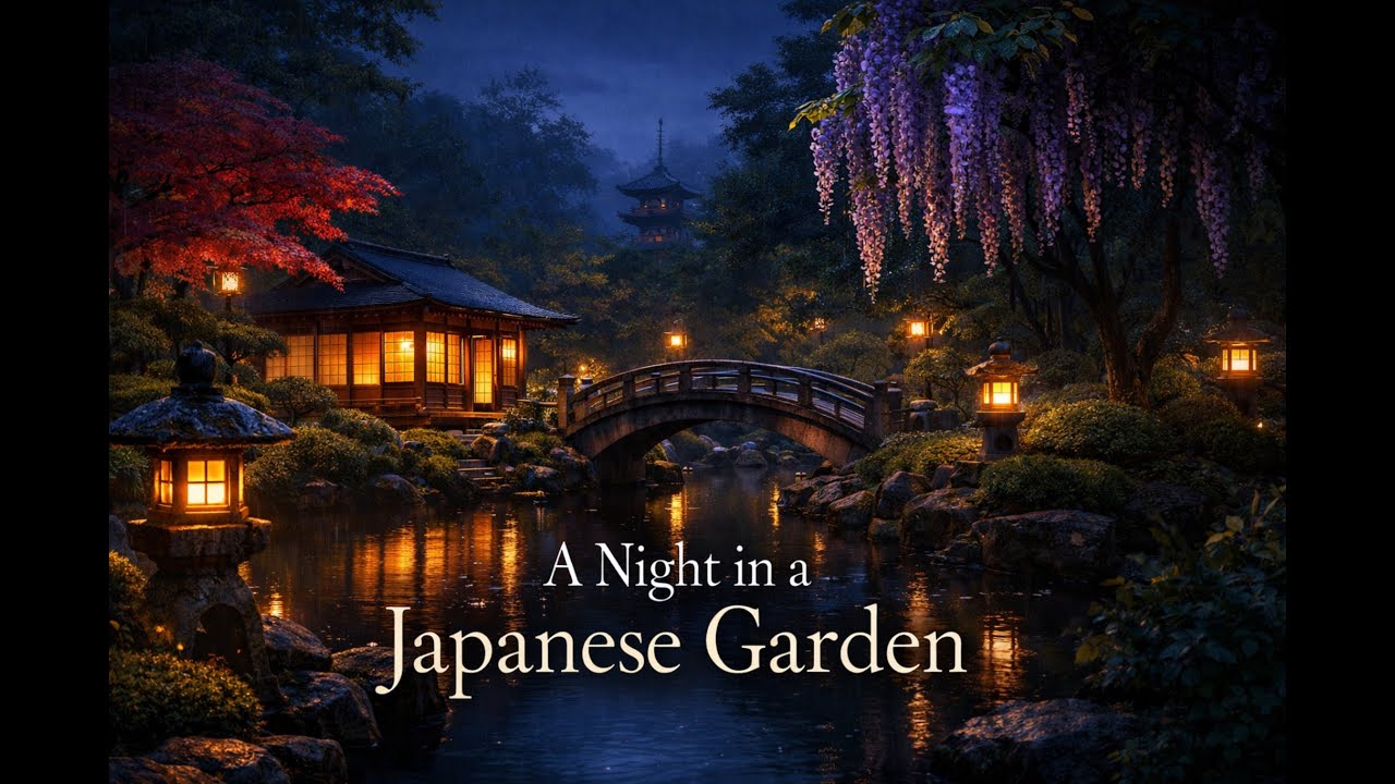 A Night in a Japanese Garden 🌙  Calm Night for Deep Sleep| Relaxation & Meditation