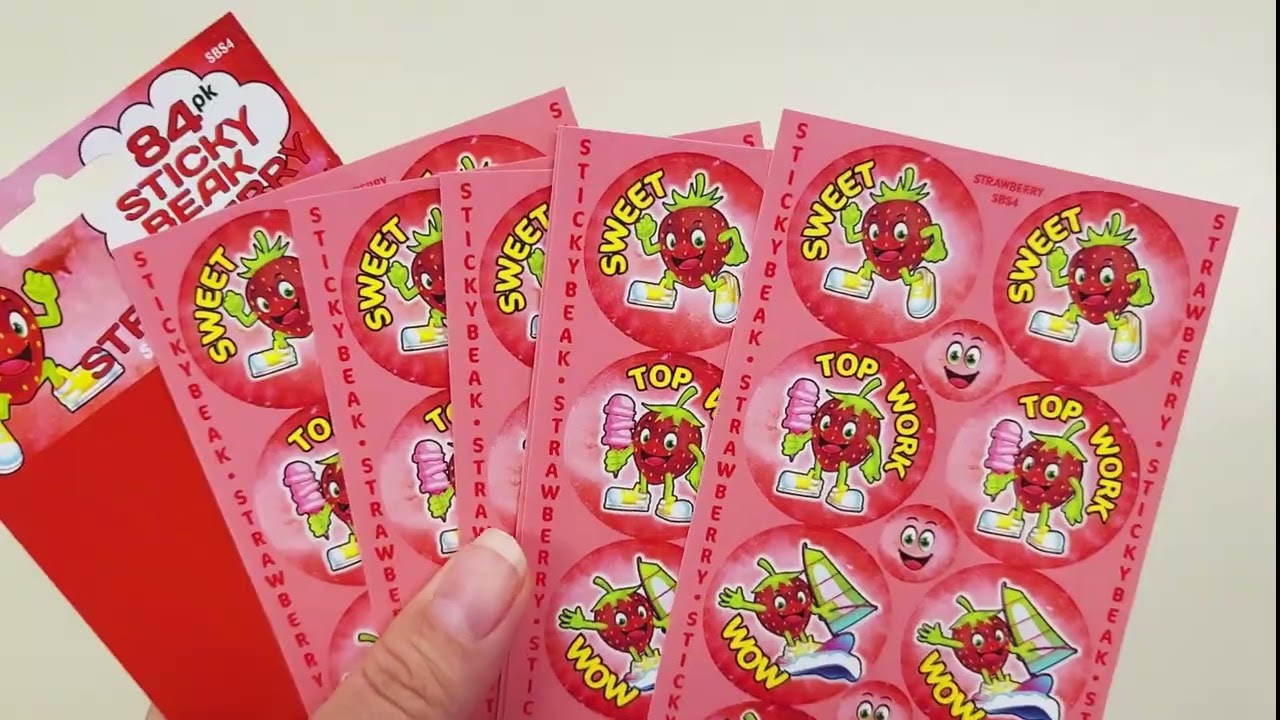 Strawberry Scented Stickers