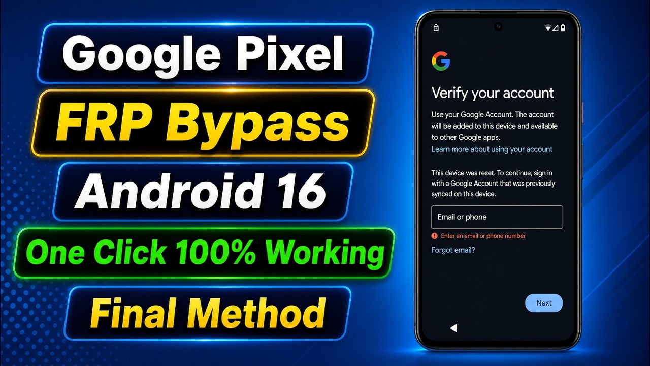 Google Pixel FRP Bypass Android 16 | Google Pixel FRP Unlock Android 16 New Security | 100% Working