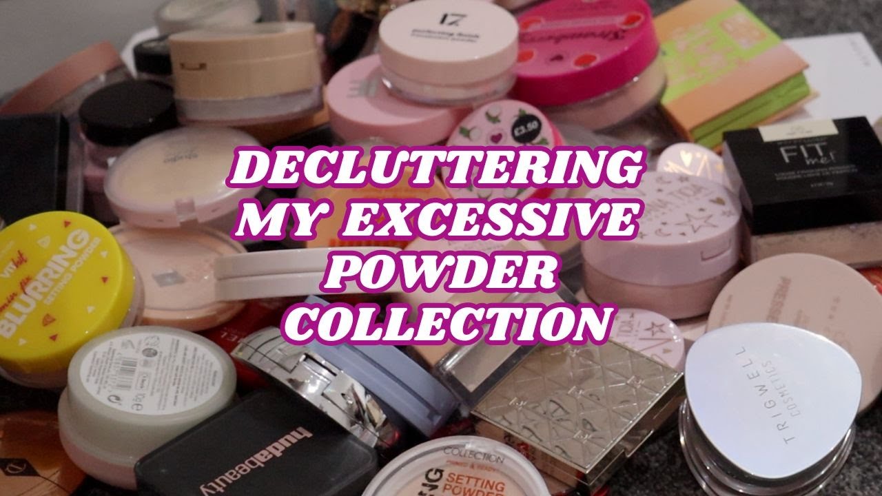 DECLUTTERING MY EXCESSIVE POWDER COLLECTION | makeupwithalixkate