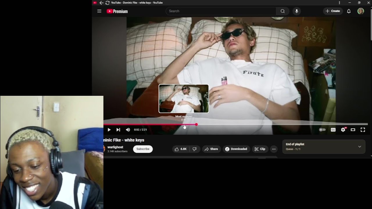 Percy Perxy Reacts to Dominic Fike - WHITE KEYS [ AUDIO] i cried....