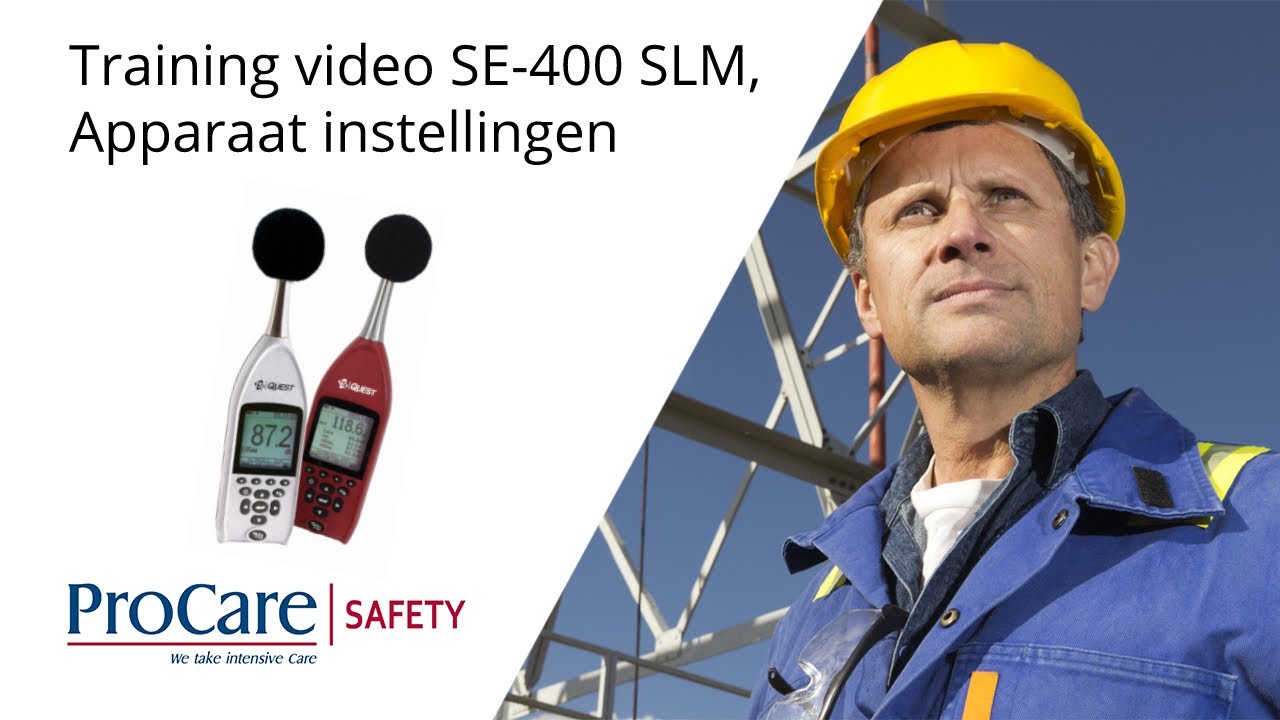 Training Video | TSI Quest SE-400 Geluidsmeter | Apparaat instellingen