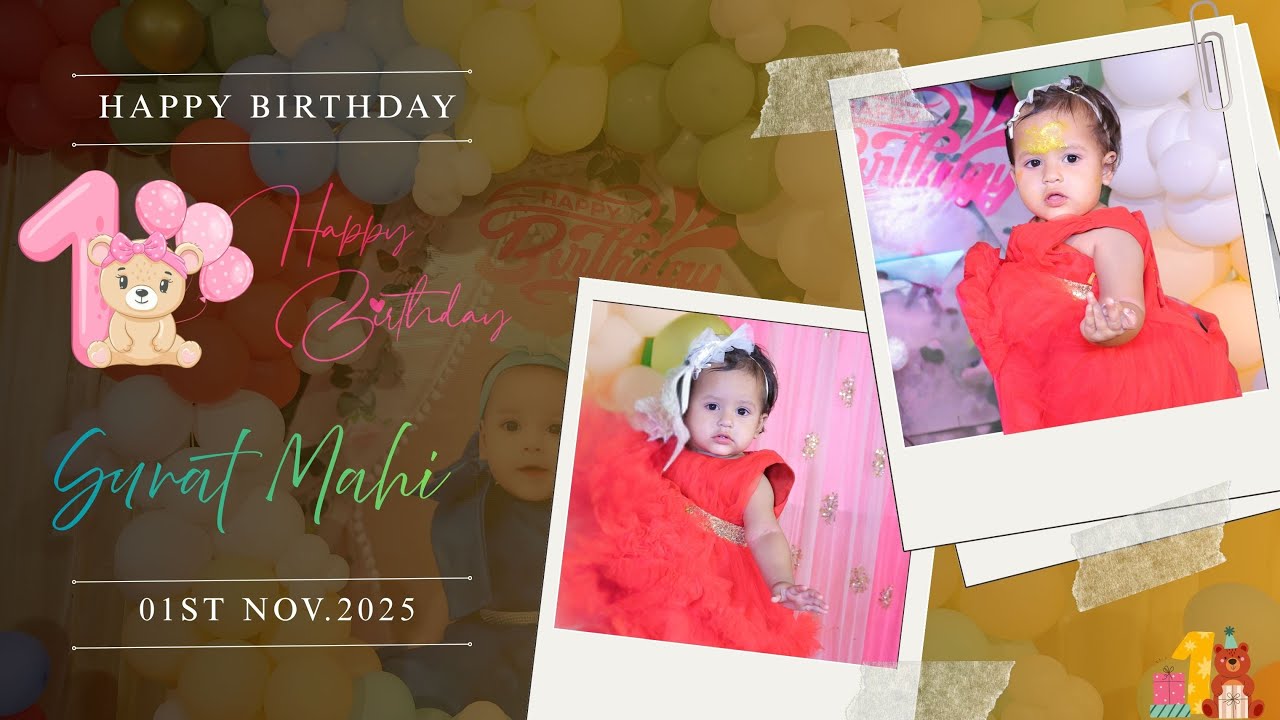 SURAT MAHI 1st BIRTHDAY CINAMETIC  HIGHLIGHT  2025 | NEW ANGEL STUDIO | DEOGHAR