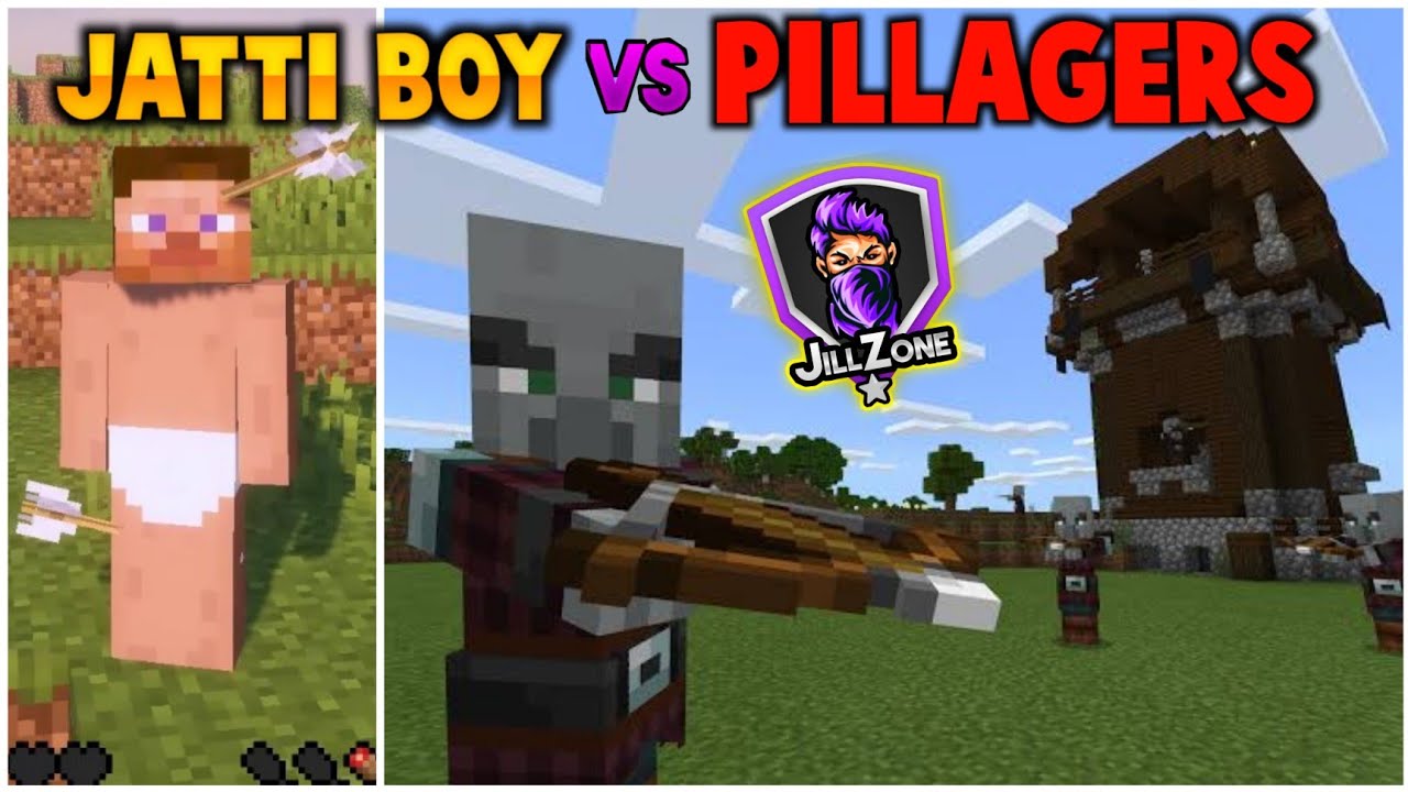 Minecraft Jatti Boy vs Pillagers | Part 1 | JILL ZONE 2.0