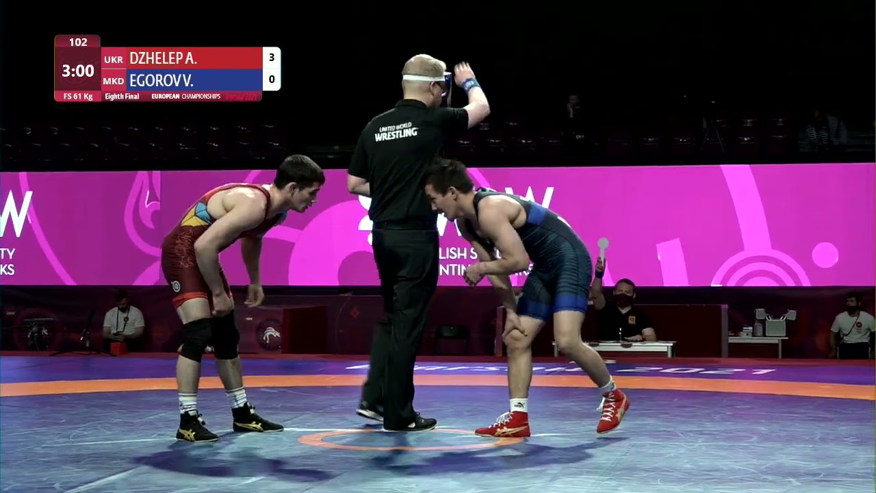 1/8 FS - 61 kg: A. DZHELEP (UKR) v. V. EGOROV (MKD)