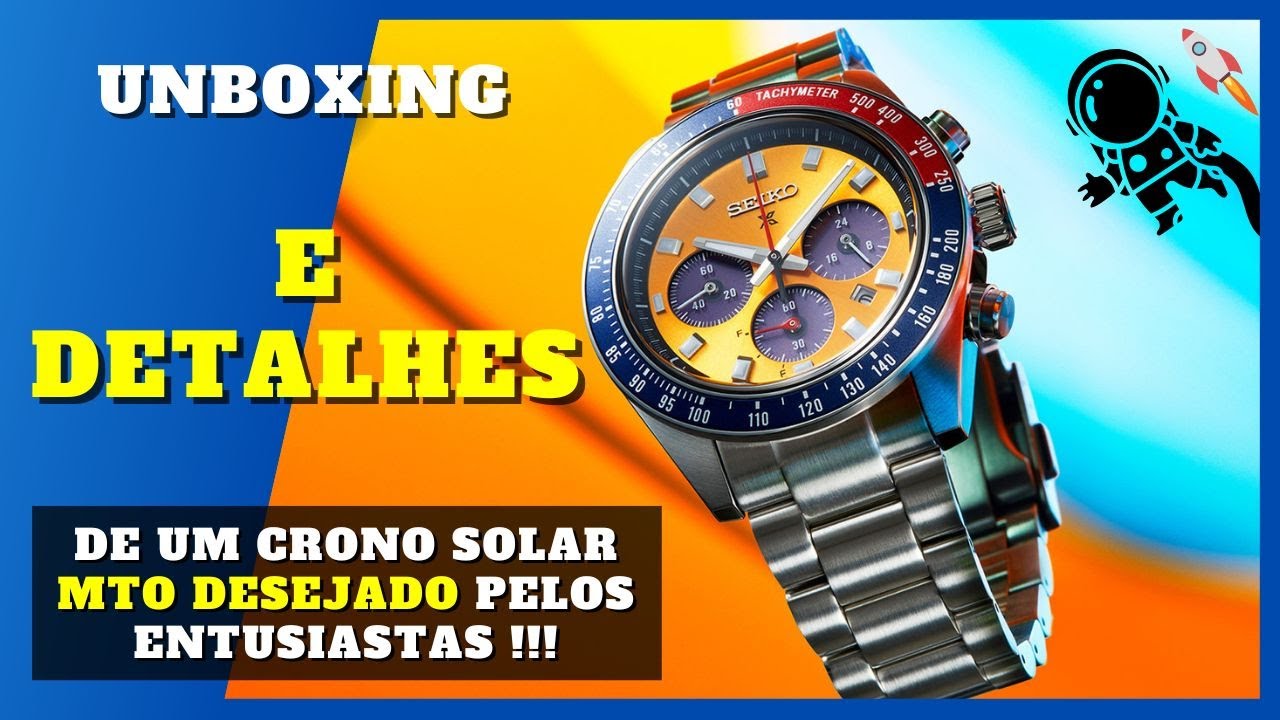 novo clássico?? SEIKO SpeedTimer POGUE Solar SSC947 é completo e traz CORES LINDAS! Unboxing - [164]