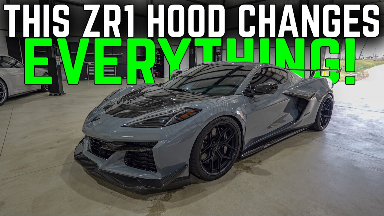 C8 Corvette ZR1 Hood Swap - Carbon Fiber Makes a HUGE Difference!