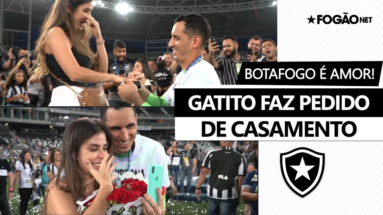 GATITO, DO BOTAFOGO, FAZ PEDIDO DE CASAMENTO NO GRAMADO DO NILTON SANTOS 💐😻💍