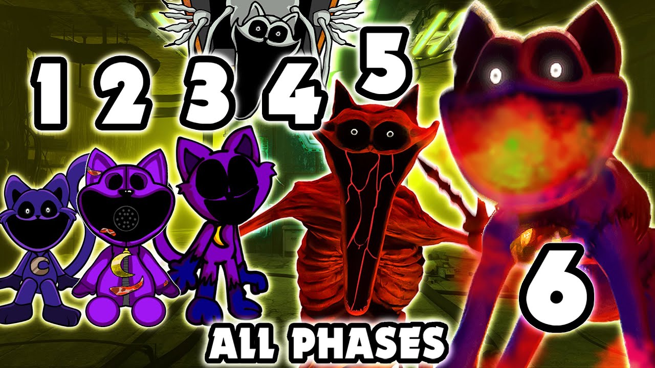 Catnap ALL PHASES | Friday Night Funkin' Vs Poppy Playtime Chapter 3 | Godsent Gaslit (FNF Mod)