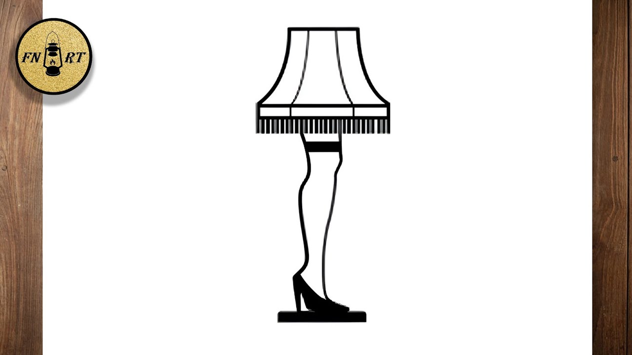 How to draw the leg lamp from a christmas story